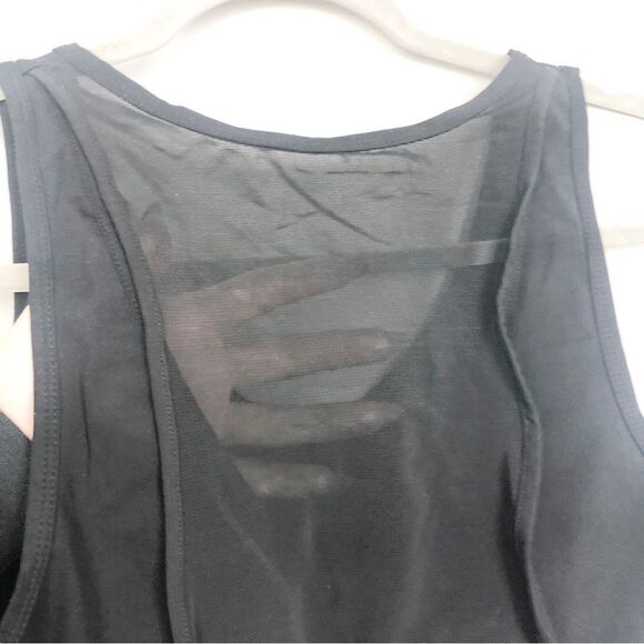 ALPHALETE | Black Mesh Back Sports Bra White Graphic Women’s Size Medium - Picture 6 of 7